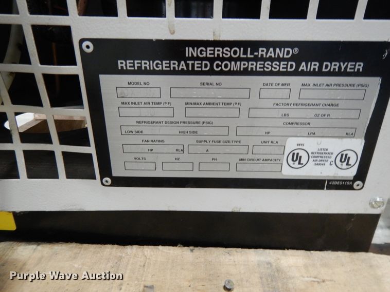 image for item DE5757 1997 Ingersoll Rand DXR35 air chiller