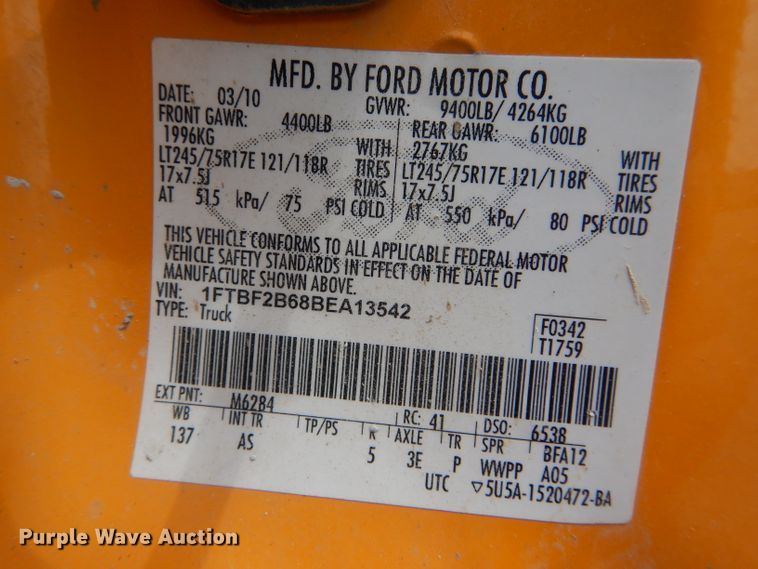 image for item DF3185 2011 Ford F250 Super Duty XL  pickup truck