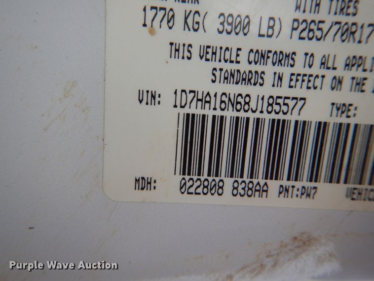 image for item DF3197 2008 Dodge Ram 1500  pickup truck