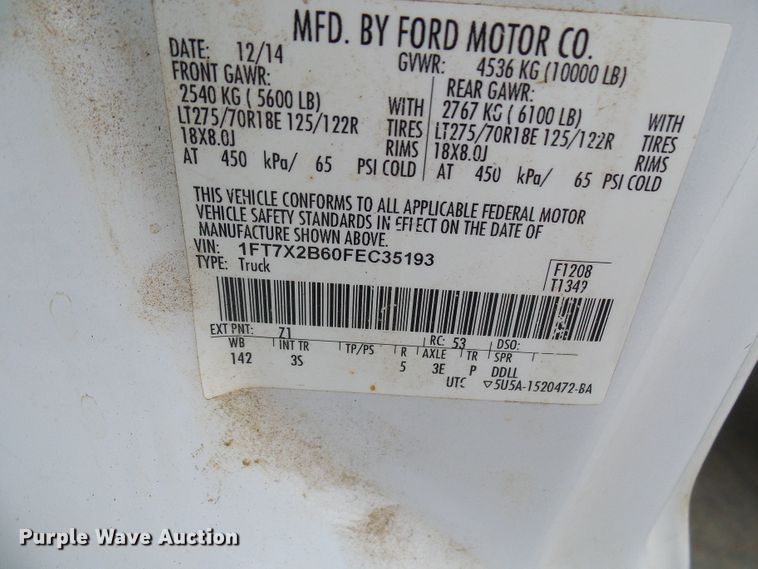 image for item DG5691 2015 Ford F250 Super Duty  SuperCab pickup truck