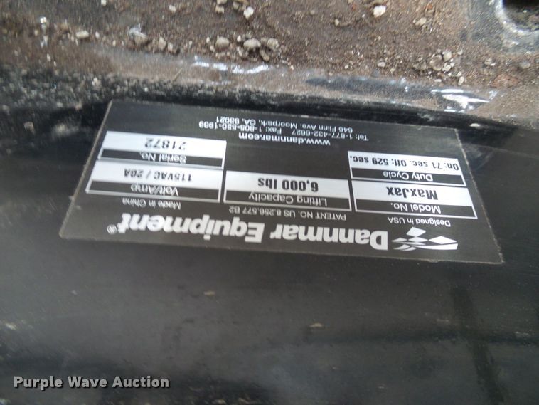 image for item DG5697 Maxjax Mfg. automotive lift