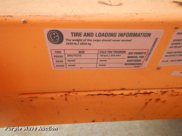 image for item DH4453 2013 Ohio-steel UTL5008HDR utility trailer