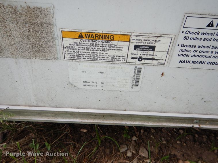 image for item DH4454 2006 Haulmark T25/20 enclosed cargo trailer