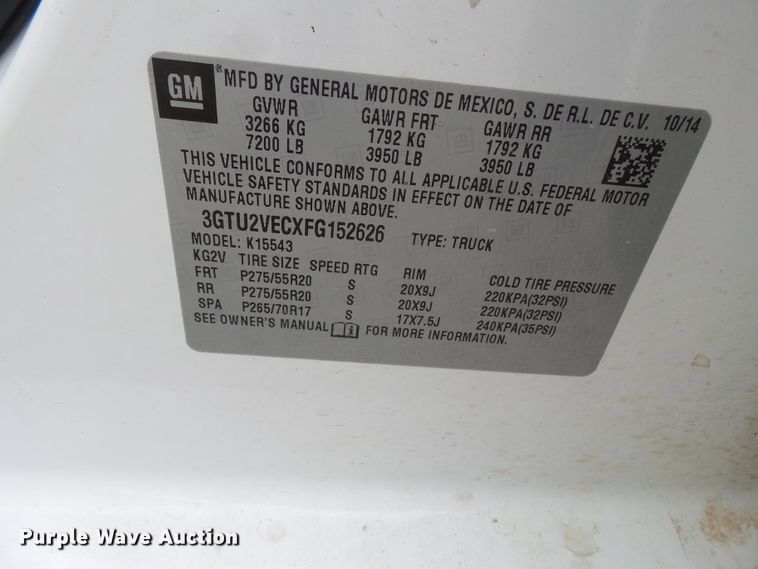 image for item DH7970 2015 GMC Sierra 1500  Crew Cab pickup truck