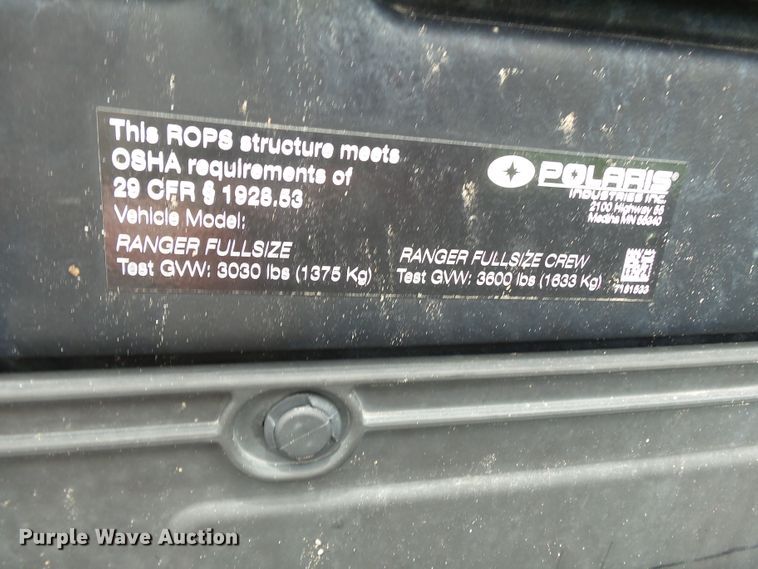 image for item DH7971 2016 Polaris Ranger High Lifter 900  utility vehicle