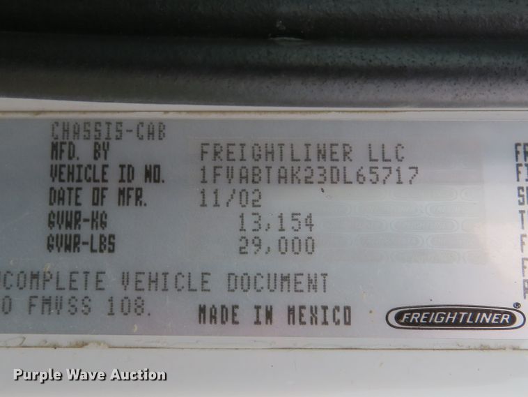 image for item DI2229 2003 Freightliner FL70  service truck