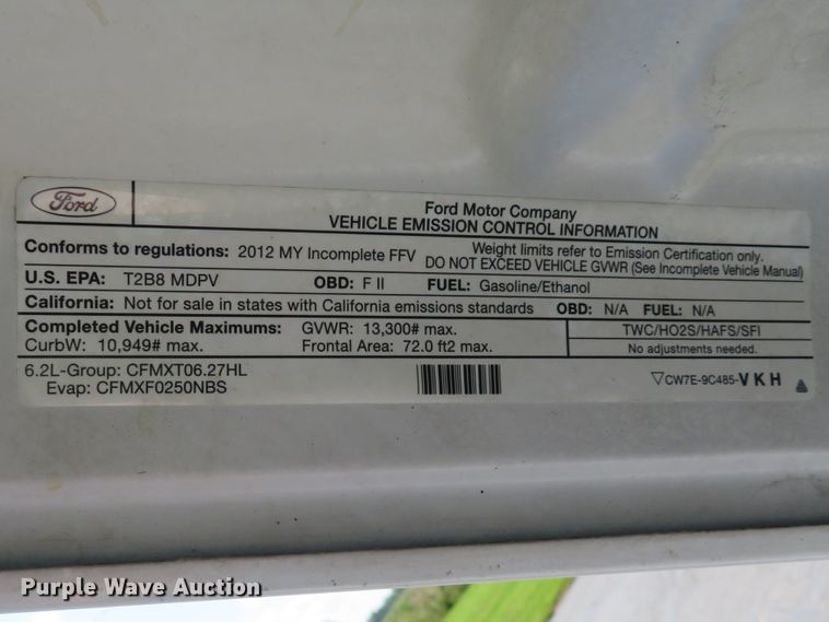 image for item DI2245 2012 Ford F350 Super Duty XL  SuperCab utility bed pickup truck