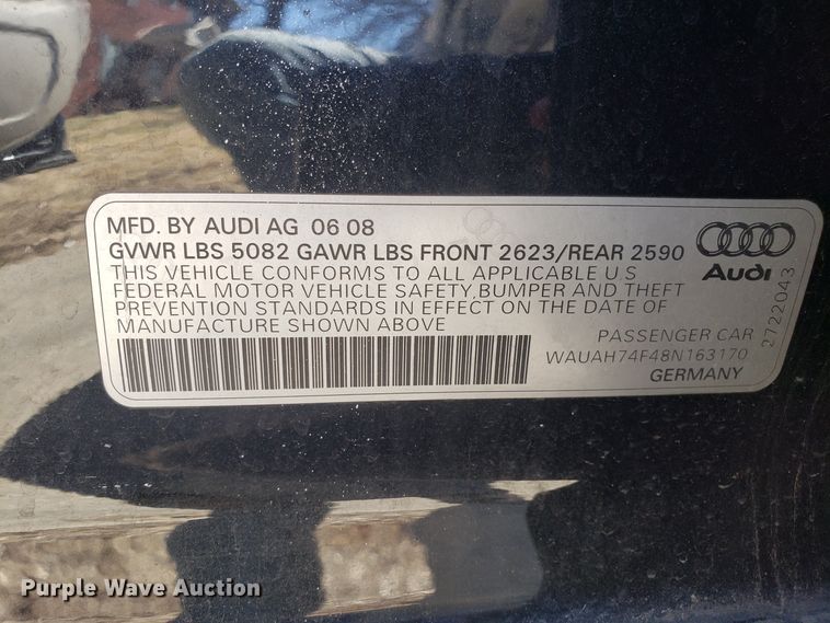 image for item EZ9106 2008 Audi A6