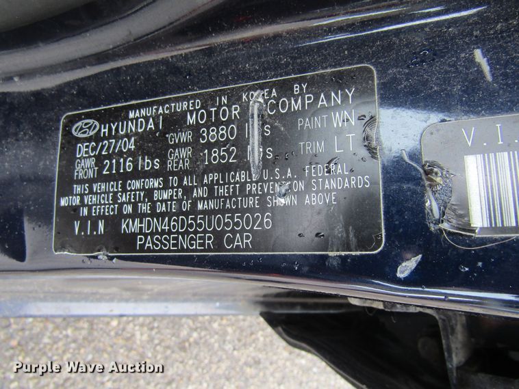 image for item FD9462 2005 Hyundai Elantra
