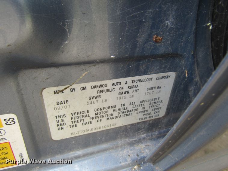 image for item FD9463 2008 Chevrolet Aveo LT