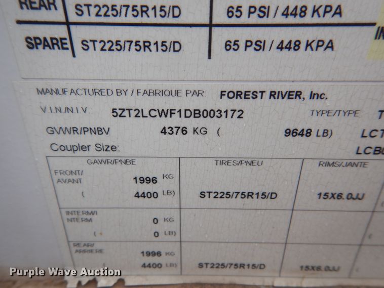 image for item FX9164 2013 Forest River LaCrosse  camper