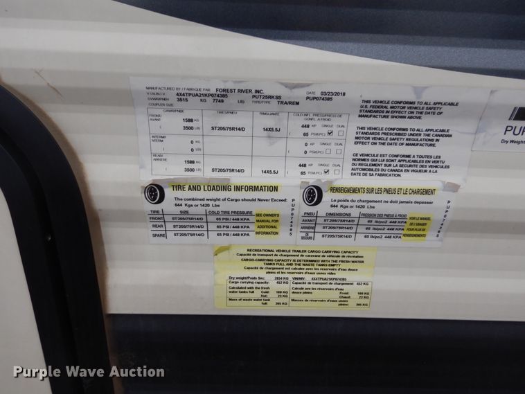 image for item FX9165 2019 Forest River Puma camper