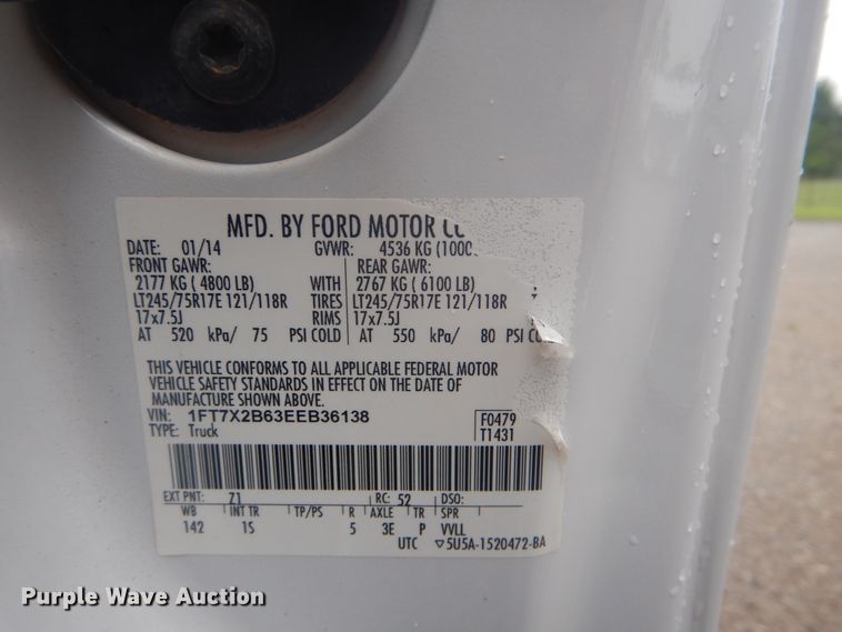 image for item GF9203 2014 Ford F250 Super Duty  SuperCab pickup truck