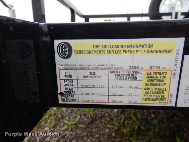 image for item GL9721 2015 Croft ST8216TAT-B-070 utility trailer