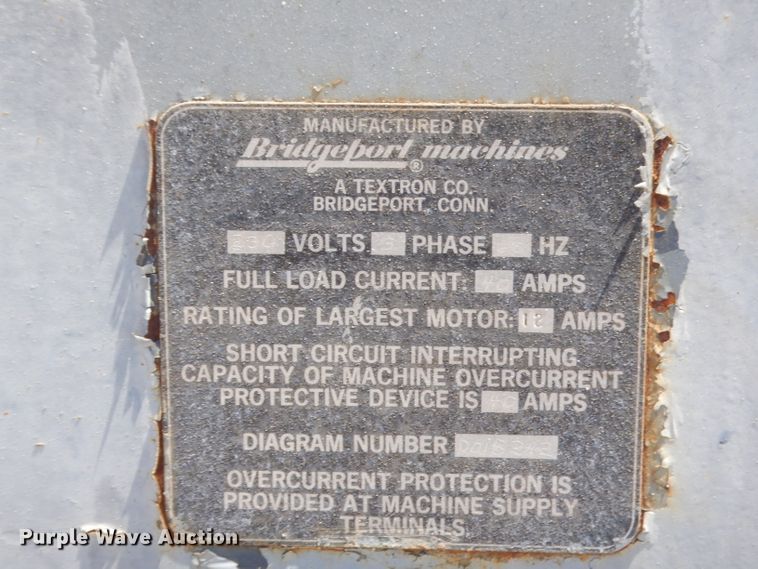 image for item GN9430 Bridgeport Series II milling machine