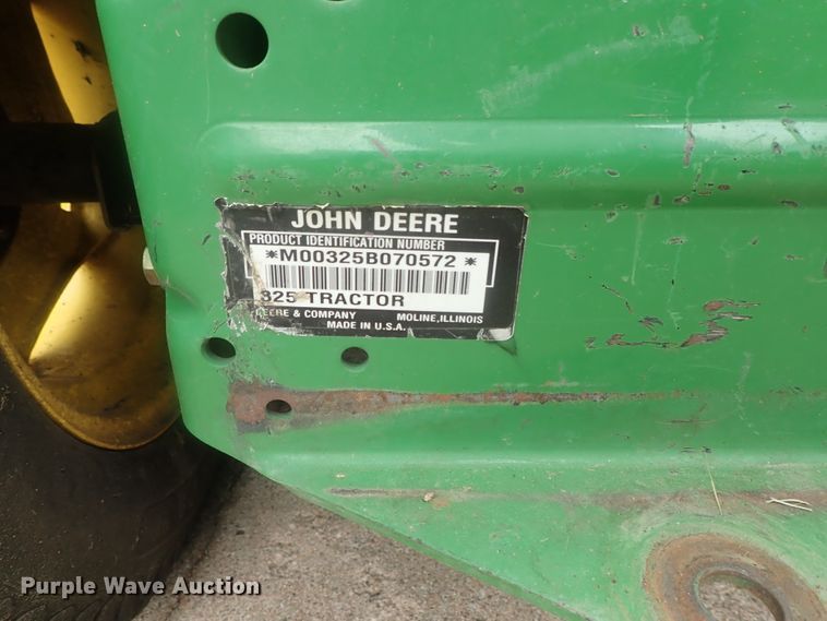 image for item GR9204 John Deere 325 lawn mower