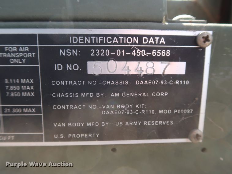 image for item GS9926 1996 Am General M109A4  flatbed truck