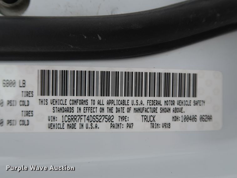 image for item GS9929 2013 Dodge Ram 1500  Quad Cab pickup truck
