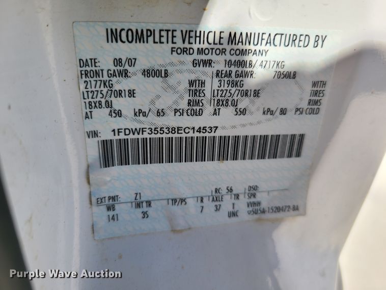 image for item GT9032 2008 Ford F350 Super Duty  flatbed pickup truck