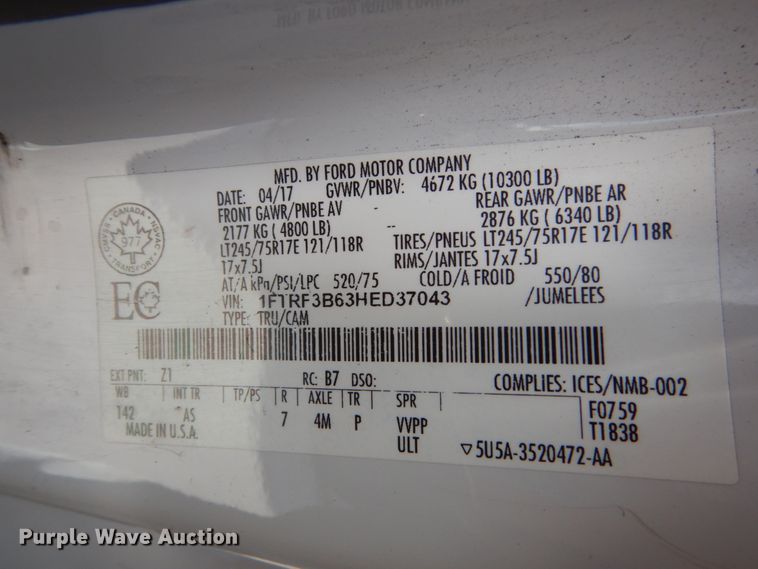 image for item GW9818 2017 Ford F350 Super Duty  pickup truck