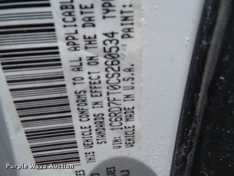 image for item GX9085 2012 Dodge Ram 1500 ST  Quad Cab pickup truck