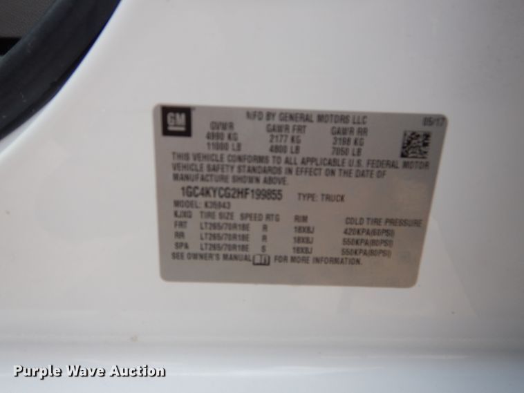 image for item HC9034 2017 Chevrolet Silverado 3500HD  Crew Cab pickup truck