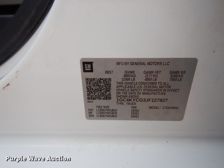 image for item HC9035 2018 Chevrolet Silverado 3500HD  Crew Cab pickup truck