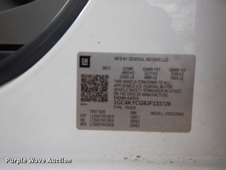 image for item HC9036 2018 Chevrolet Silverado 3500HD  Crew Cab pickup truck