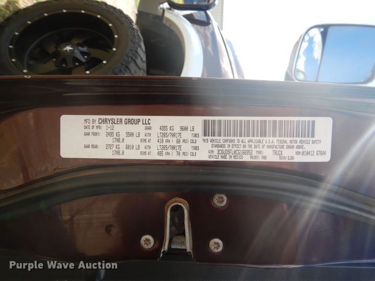 image for item HC9041 2012 Dodge Ram 2500HD  Crew Cab pickup truck