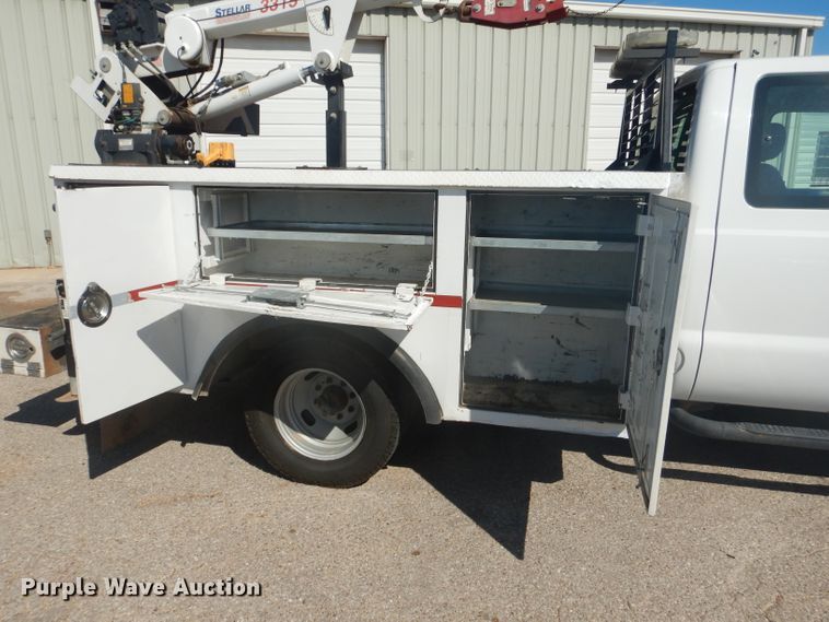 image for item HC9048 2012 Ford F350 Super Duty  utility bed pickup truck with crane