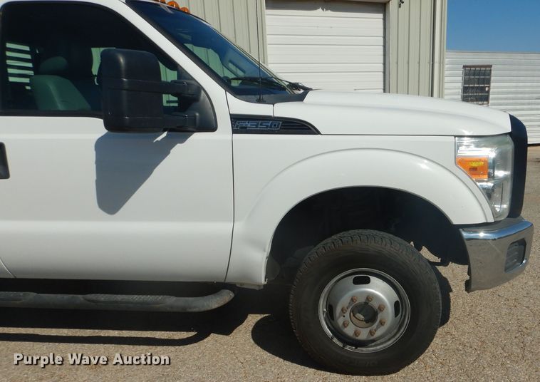 image for item HC9048 2012 Ford F350 Super Duty  utility bed pickup truck with crane