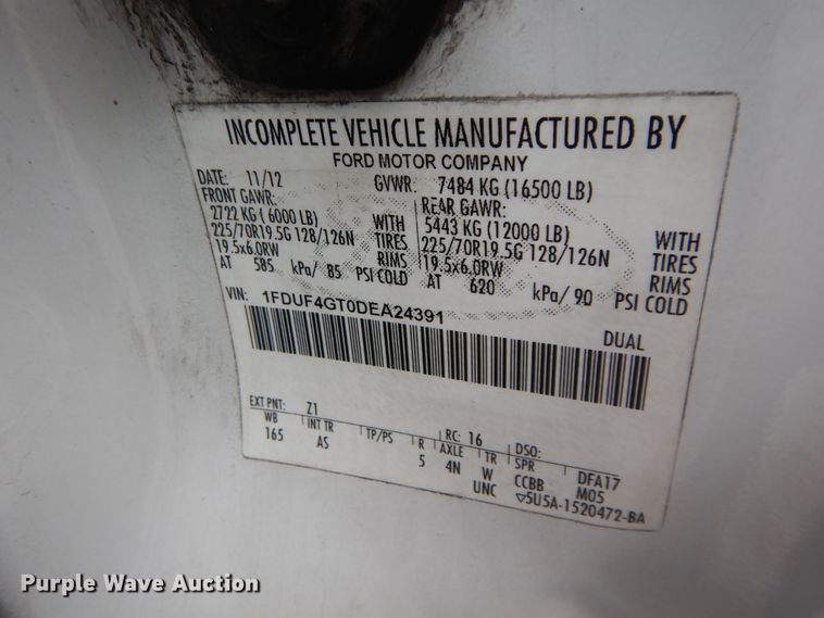 image for item HS9573 2013 Ford F450 Super Duty  box truck