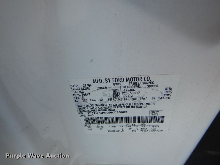 image for item HS9633 2009 Ford F150  pickup truck
