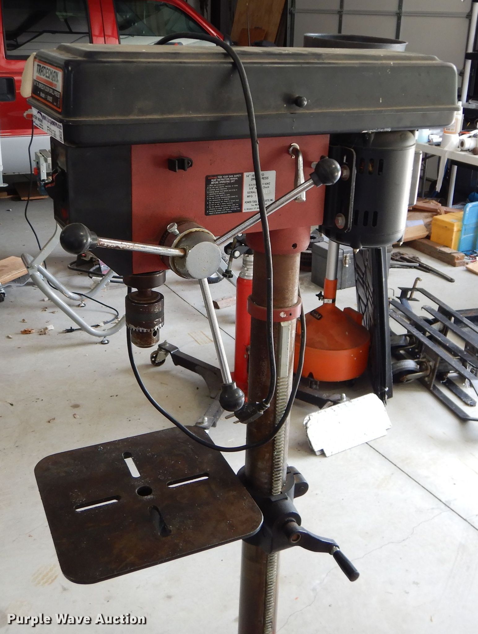 Tradesman 8100S drill press in Lawrence, KS Item FY9130 sold Purple