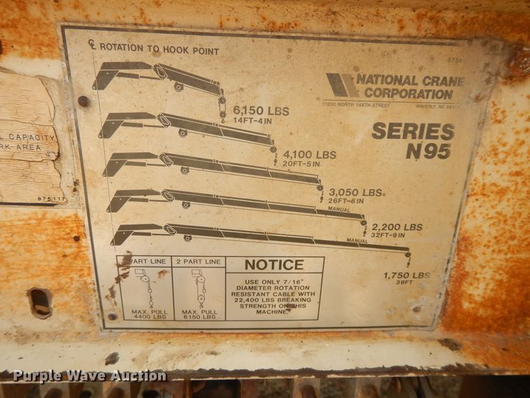 image for item DE5725 1998 International 9100  crane truck