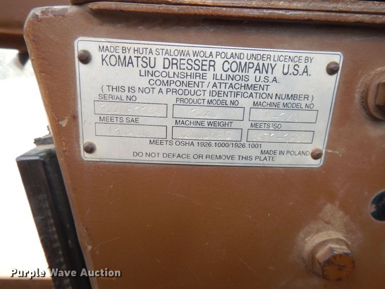 image for item DE5733 1996 Dresser TD12C  crawler dozer