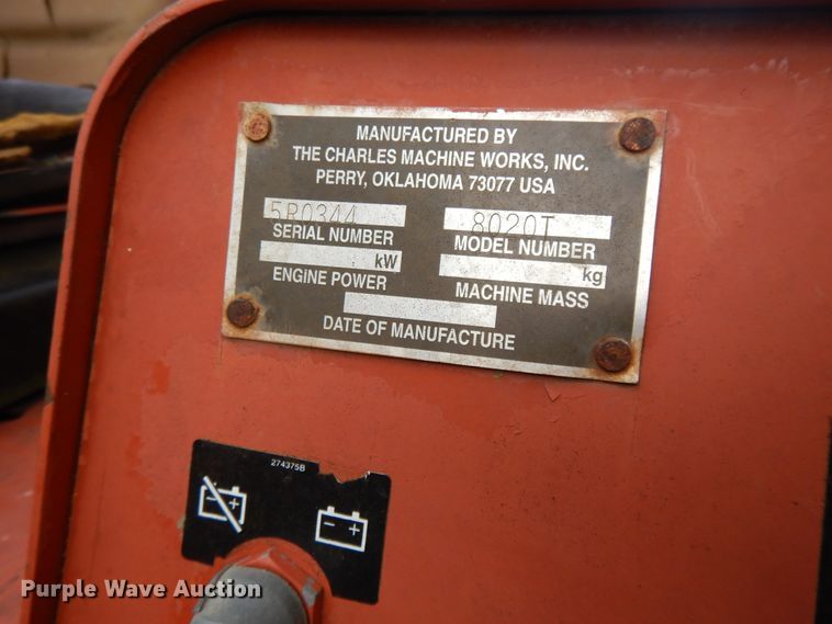 image for item DE5758 Ditch Witch 8020T  cable plow