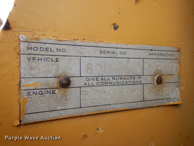 image for item DF5365 1974 Caterpillar 941B  track loader