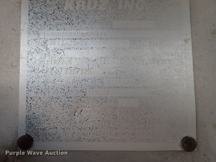 image for item DG3217 2017 Kruz Ravens DW  end dump rock trailer