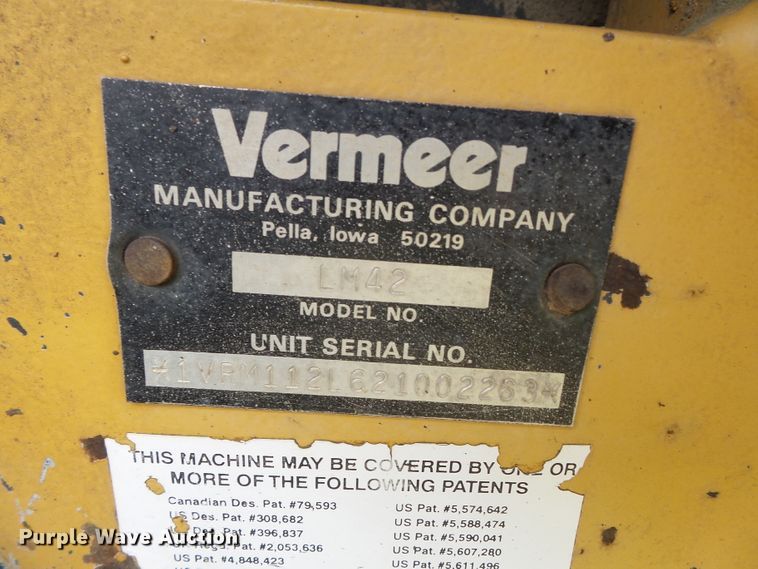 image for item DH3767 2002 Vermeer LM42  cable plow