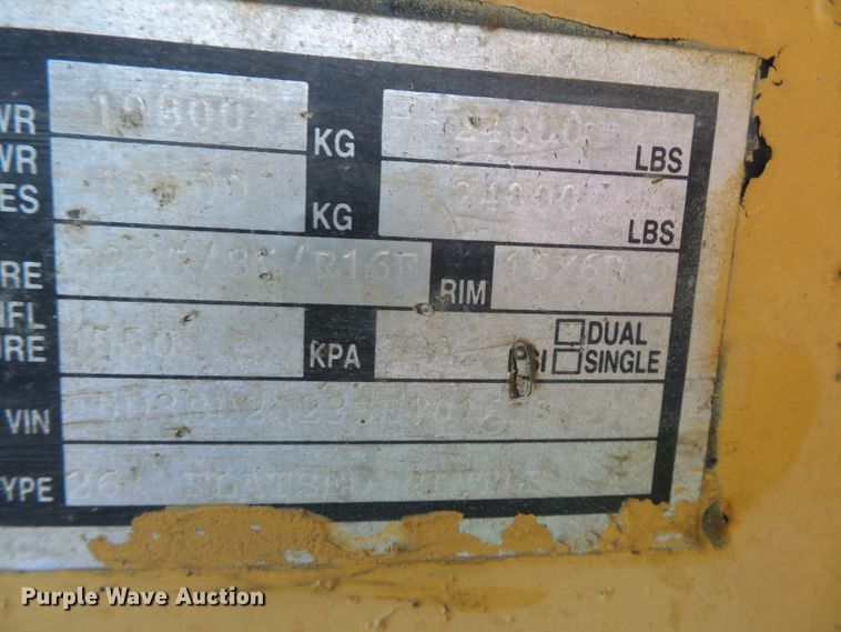 image for item DH3769 2003 Legend 26FD equipment trailer