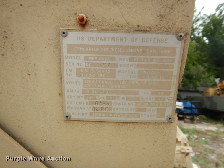 image for item DH5336 (2) generators