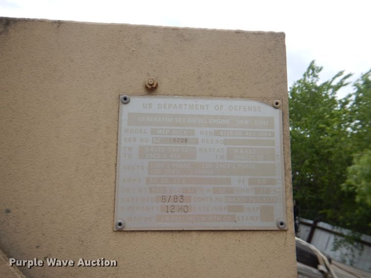 image for item DH5336 (2) generators