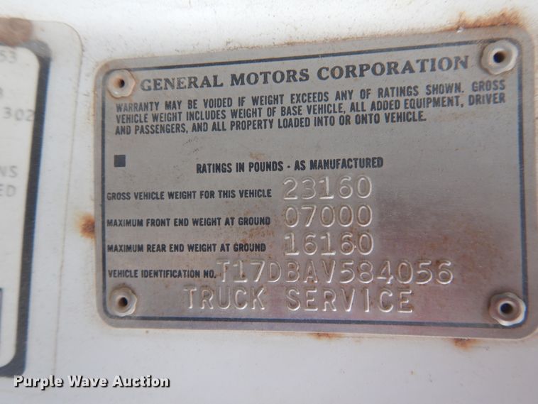 image for item DI0110 1980 GMC  utility truck with crane