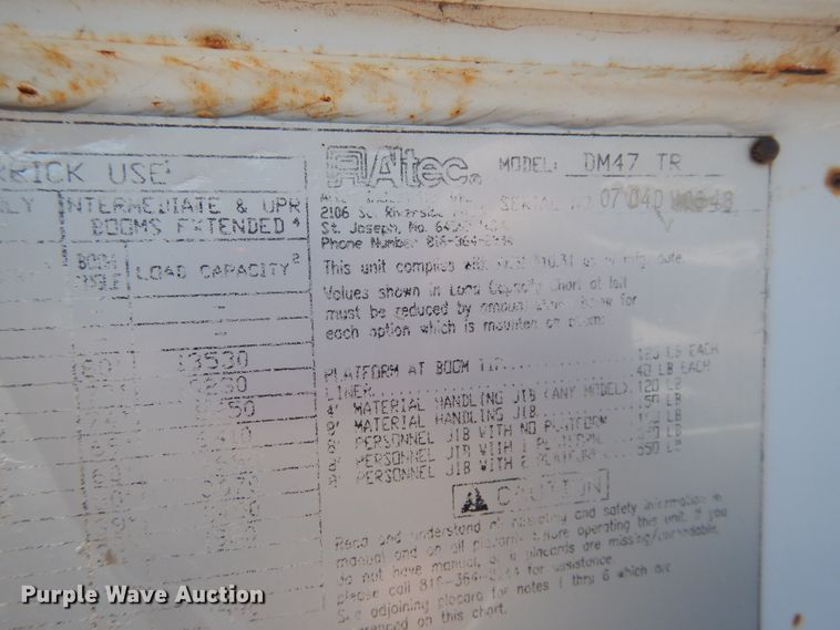 image for item DI0117 2005 International 7300  digger derrick truck