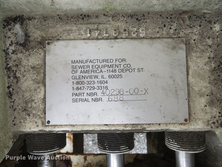 image for item DI2232 Sewer Equipment Company 747-FR2000 sewer jetter