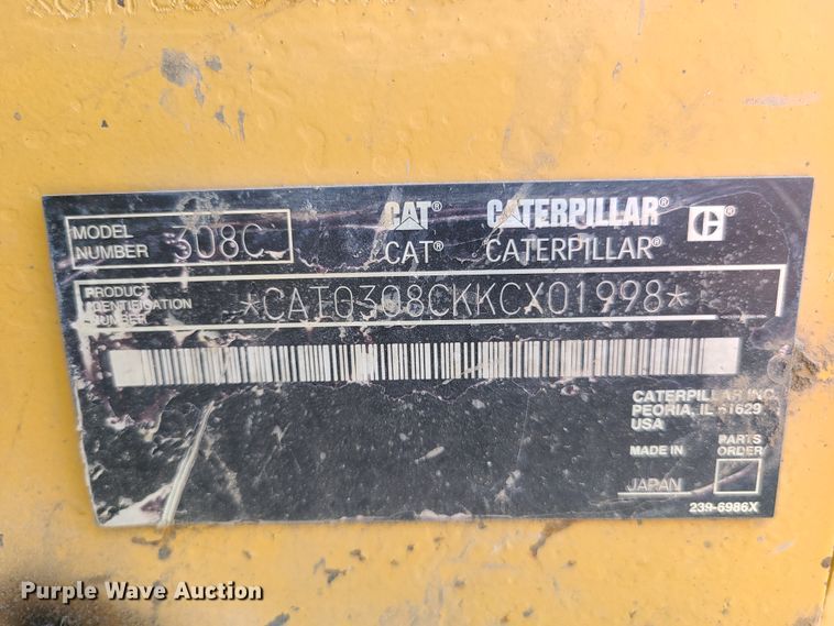 image for item EL9811 2007 Caterpillar 308C CR  excavator