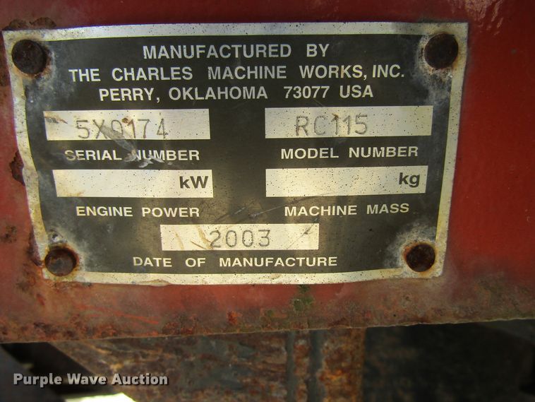 image for item FD9453 2001 Ditch Witch RT115  cable plow