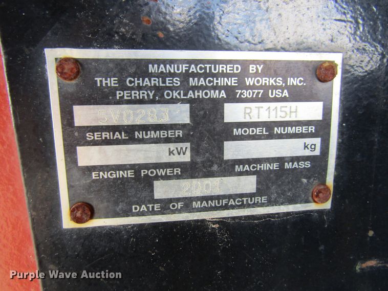 image for item FD9453 2001 Ditch Witch RT115  cable plow