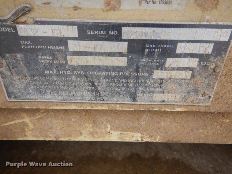 image for item FX9163 JLG 2032ES  scissor lift